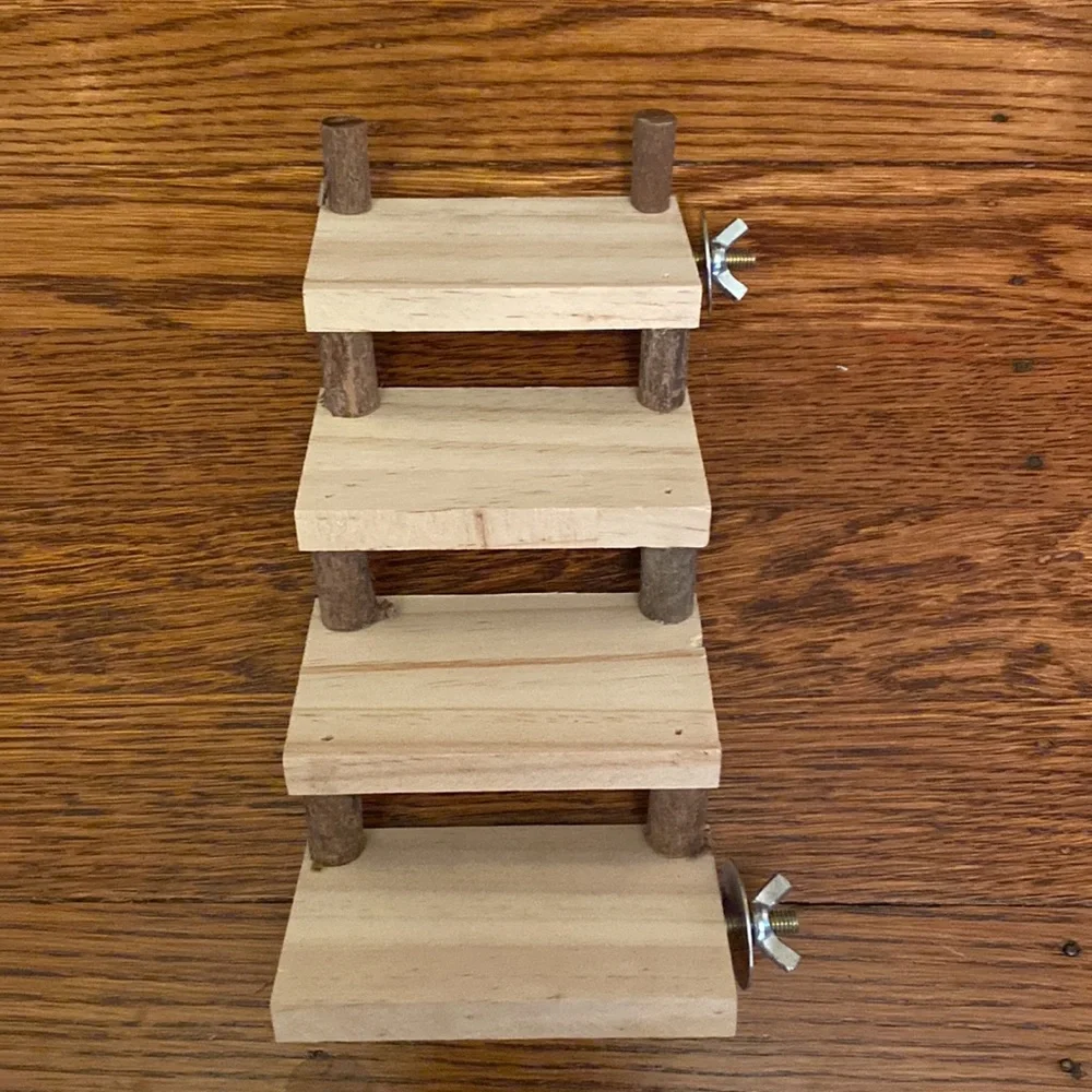 NWOT Set of Hamster Rat Small Animal Wood Bridge & Steps